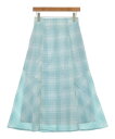 ROPE Picnic ロペ ピクニックひざ丈スカート レディース 38(M位) 水色x白(チェック)【中古】【古着】