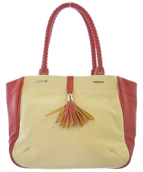 INDIVI インディヴィトートバッグ レディース - ベージュx赤【中古】【古着】