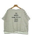 FRAMeWORK フレームワークTシャツ・カットソー レディース F 白xカーキ(ボーダー)【中古】【古着】