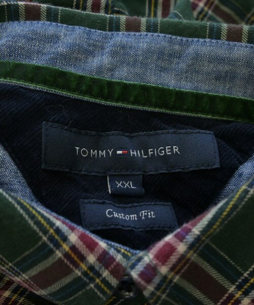 TOMMY HILFIGER トミーヒルフィガーカジュアルシャツ メンズ XXL 緑x赤x白等(チェック)【中古】【古着】