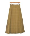 NOBLE ノーブルロング・マキシ丈スカート レディース 38(M位) 茶x白(チェック)【中古】【古着】(4)