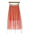 PINKO ピンコロング・マキシ丈スカート レディース 36(S位) ピンクx赤(レース)【中古】【古着】