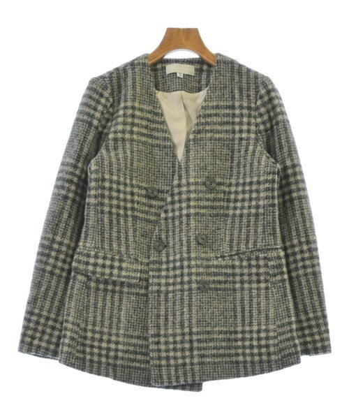 audrey and John Wad オードリーアンドジョンワッドノーカラージャケット レディース【中古】【古着】