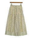 UNITED ARROWS ユナイテッドアローズロング・マキシ丈スカート レディース 36(S位) アイボリーx黒(ドット)【中古】【古着】