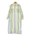UNITED ARROWS ユナイテッドアローズシャツワンピース レディース 36(S位) 白x緑x黒等(ストライプ)【中古】【古着】