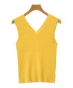 UNITED ARROWS ユナイテッドアローズベスト/ノースリーブ レディース -(M位) 黄【中古】【古着】