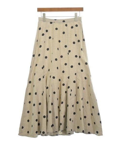 BEAUTY&YOUTH UNITED ARROWS ビューティーアンドユースユナイテットアローズロング・マキシ丈スカート レディース M ベージュx黒(ドット)【中古】【古着】