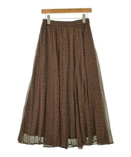 green label relaxing グリーンレーベルリラクシングロング・マキシ丈スカート レディース -(M位) 茶x黒(総柄)【中古】【古着】 green label relaxing グリーンレーベルリラクシングロング・マキシ丈スカート レディース -(M位) 茶x黒(総柄)【中古】【古着】