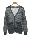 sacai サカイカーディガン メンズ 2(M位) 紺x黒x水色等(ボーダー)【中古】【古着】