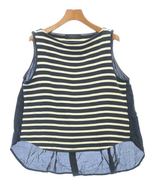 SACRA サクラノースリーブ レディース 38(M位) 紺系x白(ボーダー)【中古】【古着】