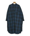 GRANDMA MAMA DAUGHTER グランマママドーターシャツワンピース レディース 1(S位) 紺x黒(チェック)【中古】【古着】