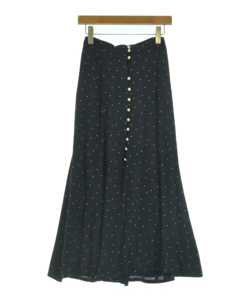PHEENY フィーニーロング・マキシ丈スカート レディース 1(S位) 紺x白(ハート柄)【中古】【古着】