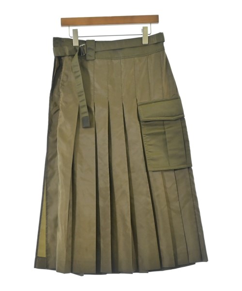 sacai サカイロング・マキシ丈スカート レディース 2(M位) カーキ【中古】【古着】