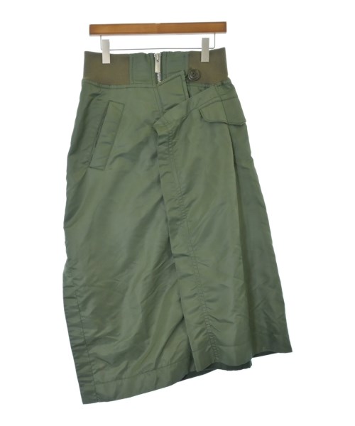 sacai サカイ ミニスカート カーキx黒(総柄) 0357925Y0020 sacai サカイ<br>ミニスカート レディース 2(M位) カーキx黒(総