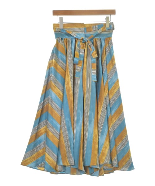 qualite カリテパンツ(その他) レディース 38(M位) 青x黄x黒(総柄)【中古】【古着】