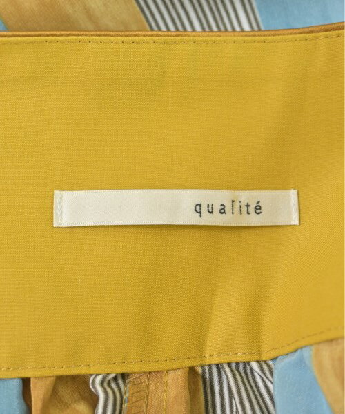 qualite カリテパンツ（その他） レディース 38(M位) 青x黄x黒(総柄)【中古】【古着】