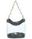 GIANNI CHIARINI ジャンニキャリーニショルダーバッグ レディース - 黒xクリア【中古】【古着】