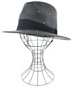 STETSON ステットソンストローハット メンズ - 黒xベージュ(ドット)【中古】【古着】