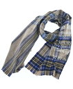 Acne Studios アクネストゥディオズマフラー メンズ - ベージュx青x黒(チェック)【中古】【古着】