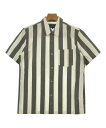 A.P.C. アーペーセーカジュアルシャツ メンズ S 白x黒(ストライプ)【中古】【古着】