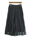 IENA イエナロング・マキシ丈スカート レディース 36(S位) ダークグレーx黒(総柄)【中古】【古着】