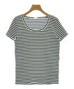 IENA イエナTシャツ・カットソー レディース -(M位) 白x黒(ボーダー)【中古】【古着】