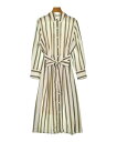 自由区 ジユウクシャツワンピース レディース 38(M位) 白xベージュxグレー系(ストライプ)【中古】【古着】