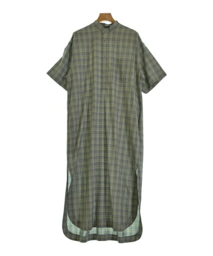 AURALEE オーラリーシャツワンピース レディース -(M位) グレー系xベージュ系(チェック)【中古】【古着】 AURALEE オーラリーシャツワンピース レディース -(M位) グレー系xベージュ系(チェック)【中古】【古着】