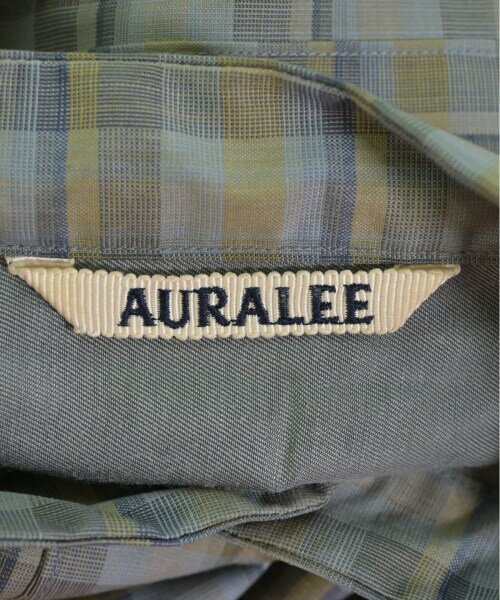 AURALEE オーラリーシャツワンピース レディース -(M位) グレー系xベージュ系(チェック)【中古】【古着】