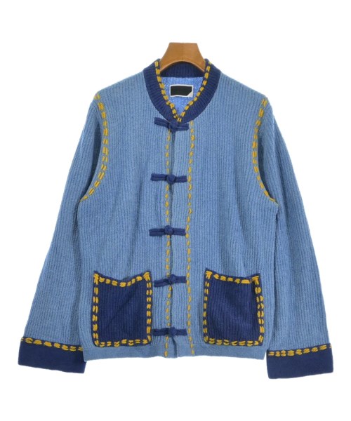 PHINGERIN フィンガリンカーディガン メンズ M 水色x黄x赤【中古】【古着】