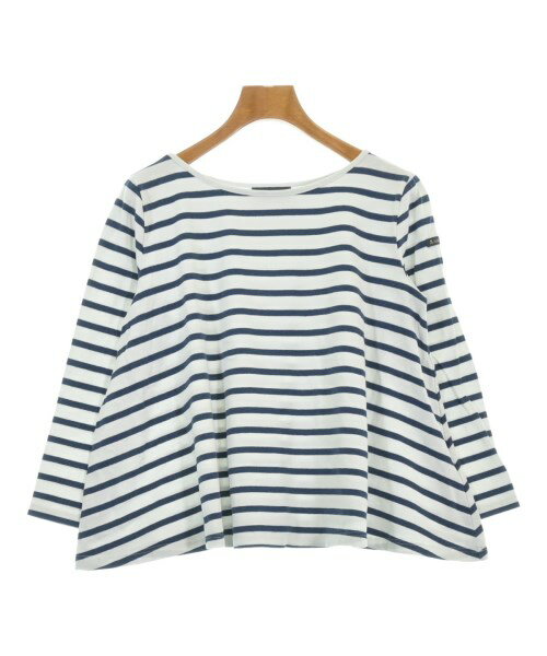 Le minor ルミノアTシャツ・カットソー レディース 1(S位) 白x紺(ボーダー)【中古】【古着】