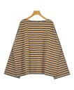 Le minor ルミノアTシャツ・カットソー レディース 1(S位) 茶x紺(ボーダー)【中古】【古着】