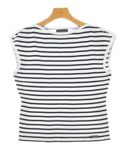 Le minor ルミノアノースリーブ レディース -(L位) 白x黒(ボーダー)【中古】【古着】