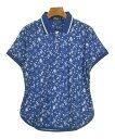 RLX Ralph Lauren アールエルエックスラルフローレンポロシャツ レディース M 水色x白x緑(総柄)【中古】【古着】