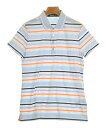 RLX Ralph Lauren アールエルエックスラルフローレンポロシャツ レディース M 白x水色x紫等(ボーダー)【中古】【古着】