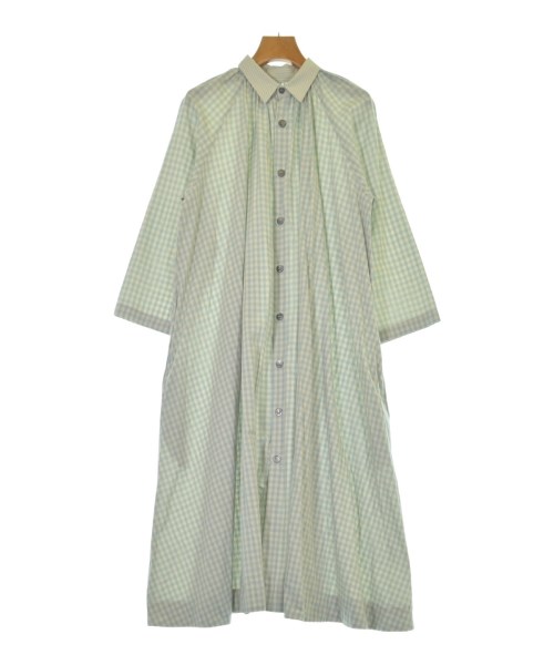 THE FACTORY ザファクトリーシャツワンピース レディース -(M位) 水色xベージュ(ギンガムチェック)【中古】【古着】