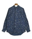 LAND'S END ランズエンドカジュアルシャツ メンズ M 紺(総柄)【中古】【古着】