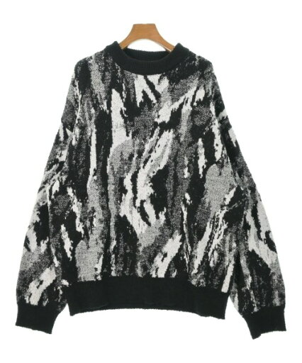 MAISON SPECIAL メゾンスペシャルニット・セーター メンズ 1(S位) 黒x白(総柄)【中古】【古着】 MAISON SPECIAL メゾンスペシャルニット・セーター メンズ 1(S位) 黒x白(総柄)【中古】【古着】