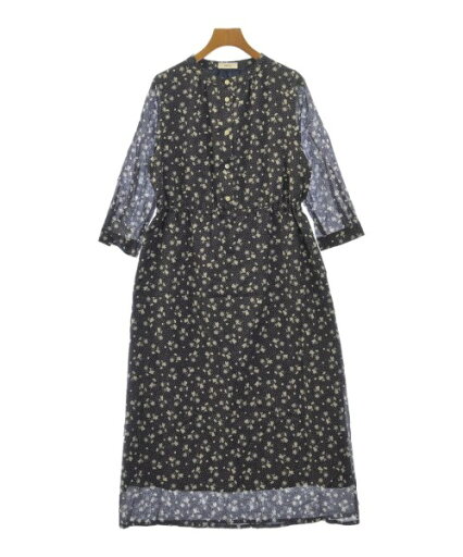 SHIPS any シップスエニィワンピース レディース F 紺x白(花柄)【中古】【古着】 SHIPS any シップスエニィワンピース レディース F 紺x白(花柄)【中古】【古着】