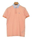 HACKETT ハケットポロシャツ レディース XS オレンジx白(ボーダー)【中古】【古着】