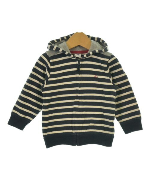 PETIT BATEAU プチバトーパーカー キッズ 90(24M) 紺x白(ボーダー)【中古】【古着】
