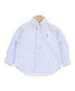 Ralph Lauren ラルフローレンシャツ キッズ 80(12M) 青x白(ストライプ)【中古】【古着】