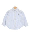 Ralph Lauren ラルフローレンシャツ キッズ 80(12M) 青x白(ストライプ)【中古】【古着】