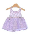 ANNA SUI mini アナスイミニワンピース(その他) キッズ 70(6M) 白x紫xピンク等(花柄)【中古】【古着】