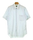 COMME des GARCONS HOMME PLUS コムデギャルソンオムプリュスカジュアルシャツ メンズ SS 白x水色(ストライプ)【中古】【古着】