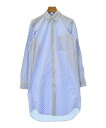 COMME des GARCONS COMME des GARCONS コムデギャルソンコムデギャルソンシャツワンピース レディース XS 白x水色(ストライプ)【中古】【古着】