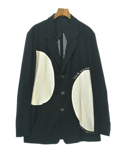 yohji yamamoto POUR HOMME ヨウジヤマモトプールオムジャケット メンズ 2(S位) 黒x白【中古】【古着】 yohji yamamoto POUR HOMME ヨウジヤマモトプールオムジャケット メンズ 2(S位) 黒x白【中古】【古着】