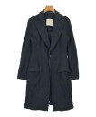 YOHJI YAMAMOTO +NOIR ヨウジヤマモトプリュスノアールステンカラーコート レディース 1(XS位) 紺【中古】【古着】