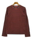 COMME des GARCONS コムデギャルソンTシャツ・カットソー レディース S 赤x黒(ボーダー)【中古】【古着】