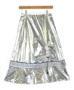 Maison Margiela メゾンマルジェラひざ丈スカート レディース 40(M位) シルバーx黒【中古】【古着】